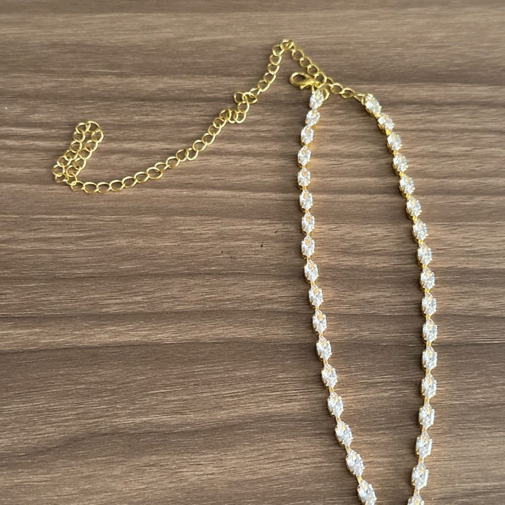 Diamond drop Necklace Q548 - Picture 5 of 6